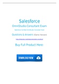 Salesforce OmniStudio-Consultant Exam Dumps [2021] PDF Questions With Free Updates