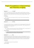 PrepU Foundations of Gerontology and Theories of Aging - For Better Grades 