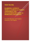 HARDING LEWIS’S MEDICAL SURGICAL NURSING ASSESSMENT AND MANAGEMENT OF CLINICAL PROBLEMS 11TH EDITION