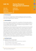 Unit 16 Human Resource Management in Business