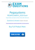 Latest PEGAPCLSA80V1_2020 PDF and dumps Download PEGAPCLSA80V1_2020 Exam Questions and Answers [2021]