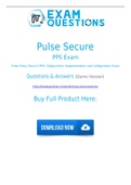 Updated Pulse Secure PPS Dumps (2021) Real PPS Exam Questions For Preparation