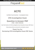 Certified Fraud Examiner Certification - Prepare4test provides CFE-Investigation Dumps