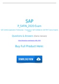 SAP P_S4FIN_2020 Exam Dumps (2021) PDF Questions With Success Guarantee