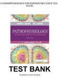 PATHOPHYSIOLOGY 8TH EDITION MCCANCE TEST BANK