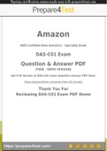 Amazon Specialty Certification - Prepare4test provides DAS-C01 Dumps