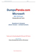 Microsoft MS-700 Dumps - Confirmed Success In Actual MS-700 Exam Questions