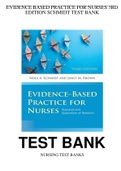 Evidence Based Practice For Nurses 3rd Edition Schmidt Test Bank
