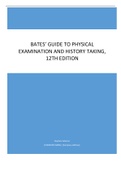  Bates Guide To Physical Examination and History Taking 12th& 13th Edition Bickley Test Bank