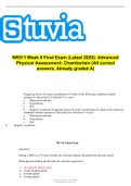 NR511 Week 8 Final Exam &lpar;Latest 2020&rpar;&colon; Advanced Physical Assessment&colon; Chamberlain &lpar;All correct answers&comma; Already graded A&rpar;