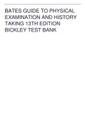  Bates Guide To Physical Examination and History Taking 12th& 13th Edition Bickley Test Bank