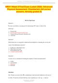 NR511 Week 8 Final Exam &lpar;Latest 2020&rpar;&colon; Advanced Physical Assessment&colon; Chamberlain &lpar;All correct answers&comma; Already graded A&rpar;