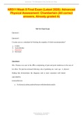 NR511 Week 8 Final Exam &lpar;Latest 2020&rpar;&colon; Advanced Physical Assessment&colon; Chamberlain &lpar;All correct answers&comma; Already graded A&rpar;