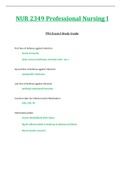 NUR 2349 &sol; NUR2349 Exam 3 Study Guide &lpar;Latest 2021 &sol; 2022&rpar;&colon; Professional Nursing I &sol; PN 1 - Rasmussen