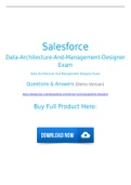 Salesforce Data-Architecture-And-Management-Designer Exam Dumps [2021] PDF Questions With Success Guarantee