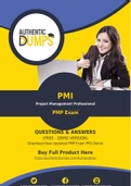 PMI PMP Dumps - Accurate PMP Exam Questions - 100% Passing Guarantee
