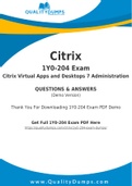 Citrix 1Y0-204 Dumps - Prepare Yourself For 1Y0-204 Exam