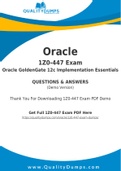 Oracle 1Z0-447 Dumps - Prepare Yourself For 1Z0-447 Exam