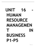 HUMAN RESOURCE MANAGEMENT IN BUSINESS P1 - P5