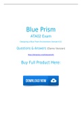 Blue Prism ATA02 Exam Dumps [2021] PDF Questions With Success Guarantee
