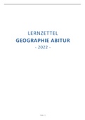 Geographie - Abiturlernzettel 2022