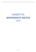 Mathematik - Abiturlernzettel 2022