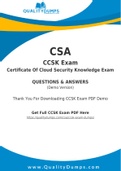 CSA CCSK Dumps - Prepare Yourself For CCSK Exam