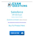 CRT-402 Dumps PDF [2021] 100% Accurate Salesforce CRT-402 Exam Questions