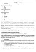 Pathophysiology Summary Notes for Medical School Exams 