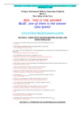 PPME Block 1-7 &lpar;test-bank&rpar; &sol; Primary Professional Military Education &lpar;Enlisted&rpar; Block 1 to 7&sol; Complete solution guide&comma; A&plus; Rated