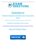 Einstein-Analytics-and-Discovery-Consultant Dumps (2021) Prepare Your Exam with Real Einstein-Analytics-and-Discovery-Consultant Exam Questions