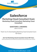 Salesforce Marketing-Cloud-Consultant Dumps - Prepare Yourself For Marketing-Cloud-Consultant Exam