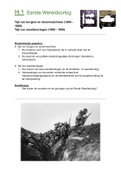 Geschiedenis: Samenvatting Feniks (3 vwo) H.1: Eerste Wereldoorlog