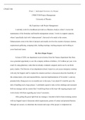 CPMGT300  Wk1  Paper.docx    CPMGT/300  Week 1 - Individual Overview of a Project  CPMGT/300 Project Management   University of Phoenix  My Experience with Project Management  I currently work for a healthcare provider as a Business Analyst, where I overs