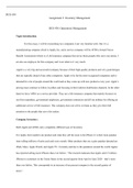 Inventory  Management  Paper.docx    BUS 430  Assignment 2: Inventory Management  BUS 430: Operations Management   Topic Introduction:  For this essay, I will be researching two companies I am very familiar with. One its a manufacturing company which is A