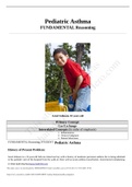 Jared Johnson &lowbar; Pediatric Asthma&lowbar;Fundamental&lowbar;Reasoning&lowbar;LATEST &vert; NUR 275 Pediatric Asthma&lowbar;Fundamental&lowbar;Reasoning&lowbar;Graded A