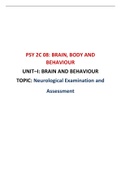 Neurological Examination and Assessment