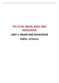 Apraxia Lecture Notes