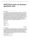 NURS 6670 Final Exam 2 - Question and Answers (75/75 Points) 