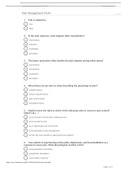 NR 224 Pain Socrative Quiz Questions / NR224 Pain Socrative Quiz Questions(LATEST)| -Chamberlain College of Nursing