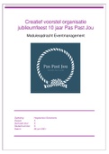 Moduleopdracht eventmanagement; creatief voorstel 10 jaar Pas Past Jou