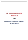 Ergonomics in Human Resources Management