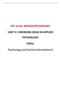 Psychology and Societal Development
