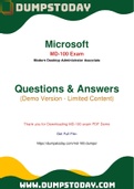 Real MD-100 Questions in PDF Format