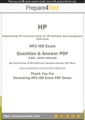 HP WorkPath Certified Certification - Prepare4test provides HP2-I08 Dumps