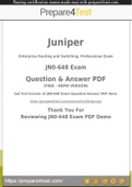 Juniper Enterprise Routing & Switching Certification - Prepare4test provides JN0-648 Dumps
