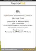 Certification in Risk Management Assurance Certification - Prepare4test provides IIA-CRMA Dumps
