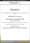 Nutanix Certified Master Certification - Prepare4test provides NCM-MCI-5.15 Dumps