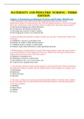 MATERNITY AND PEDIATRIC NURSING - 3rd EDITION