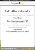 Palo Alto Networks Certified Security Automation Engineer Certification - Prepare4test provides PCSAE Dumps